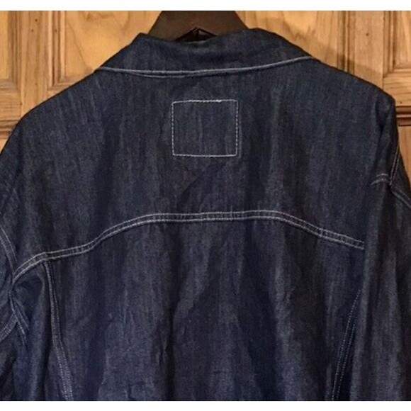 Levi Strauss Denim Jacket Mens 4XL Medium Wash Blue Classic Trucker Coat - Picture 13 of 13